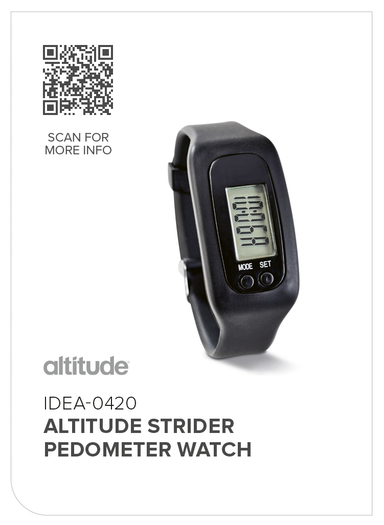 IDEA-0420 - Altitude Strider Pedometer Watch - Catalogue Image